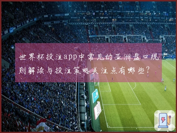 世界杯投注app中常见的亚洲盘口规则解读与投注策略关注点有哪些？